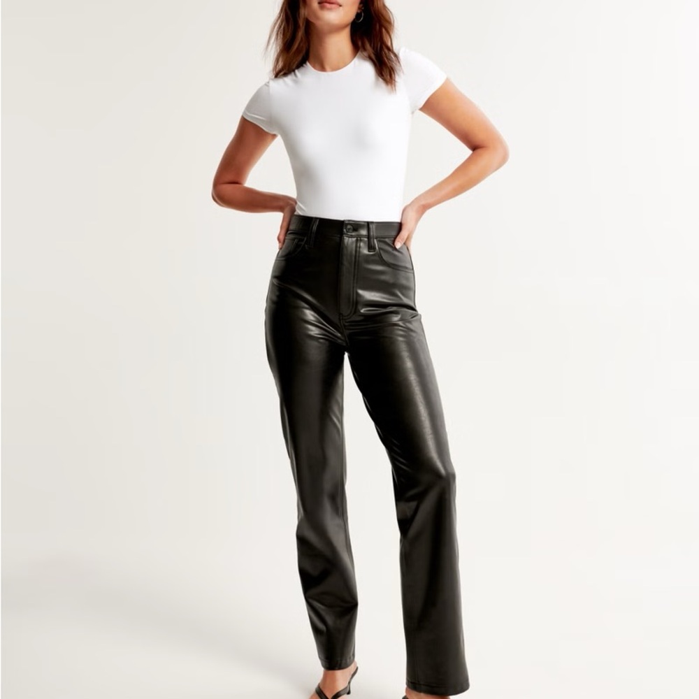 Abercrombie and Fitch Black Leather Pants